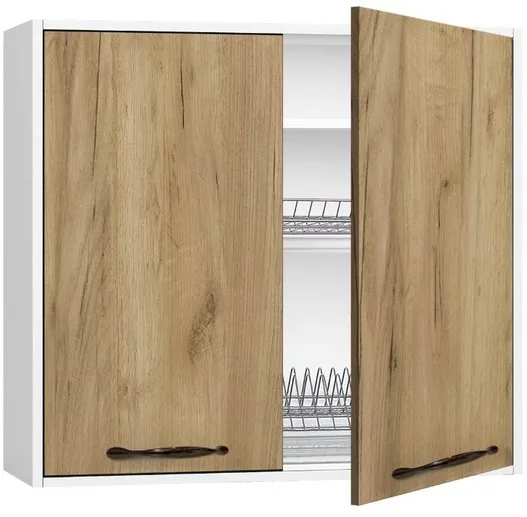 Кухонный шкаф модульной системы BlanKit G80.D White+Oak Kraft Gold К003 M2