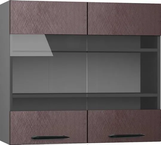 Кухонный шкаф модульной системы BlanKit G80W Graphite+BrushBronze.M369 M
