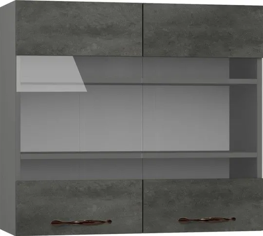 Кухонный шкаф модульной системы BlanKit G80W Graphite+CementDark.M361 M2