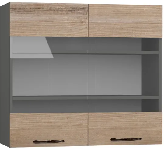 Кухонный шкаф модульной системы BlanKit G80W Graphite+Sequoia.270 M2