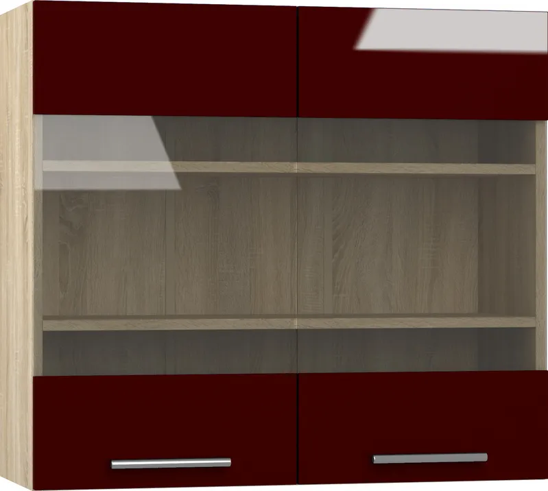 Кухонный шкаф модульной системы BlanKit G80W Sonoma+Bordo.G410