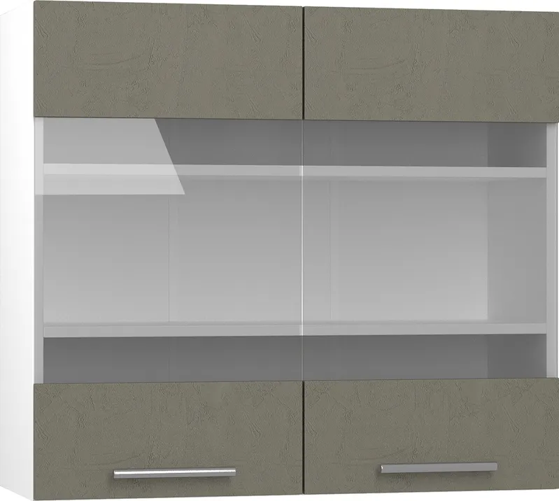 Кухонный шкаф модульной системы BlanKit G80W White+Cement Gothic.M389