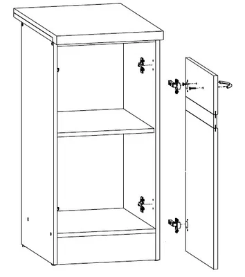 Кухонный шкаф модульной системы Junona D1D/40/82 P ZBL