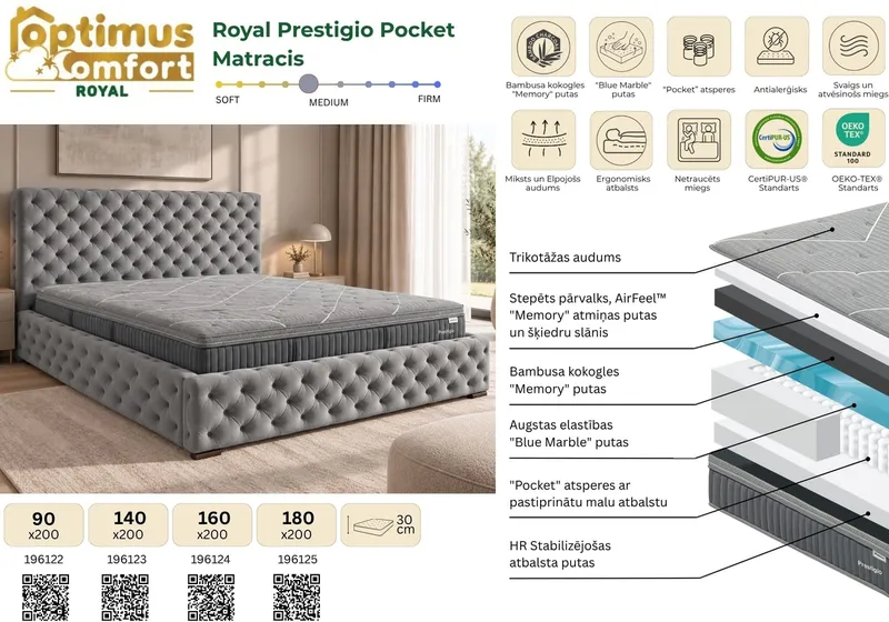 Matracis 140*200*30 Royal Prestigio Pocket