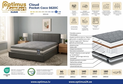 Матрас 140*200*25 Cloud Pocket Coco 5620C