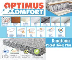 Матрас 180*200 Kingtonic Pocket kokos Plus