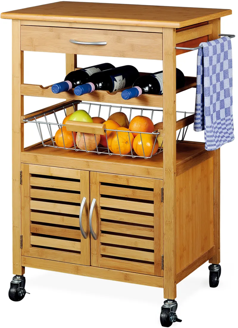Servējamie ratiņi Bamboo 89708C
