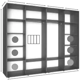 Шкаф для одежды с вешалкой Elma 2724-1-LLSS-60