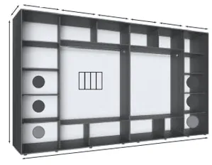 Шкаф для одежды с вешалкой Elma 3623-1-LLLL-60