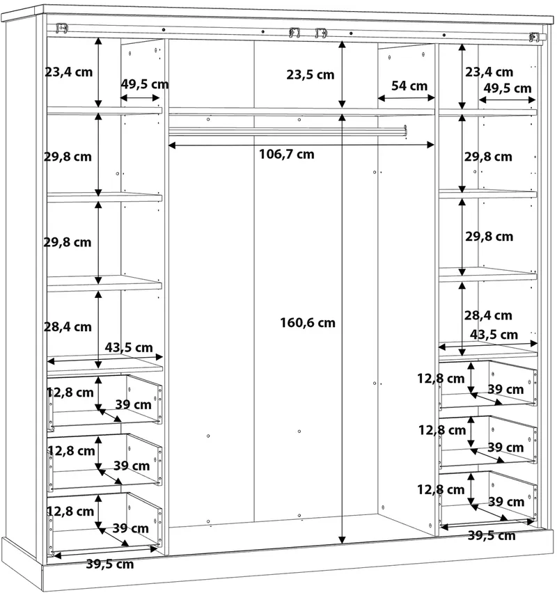 Шкаф для одежды с вешалкой Kaszimiro KZMS9411B
