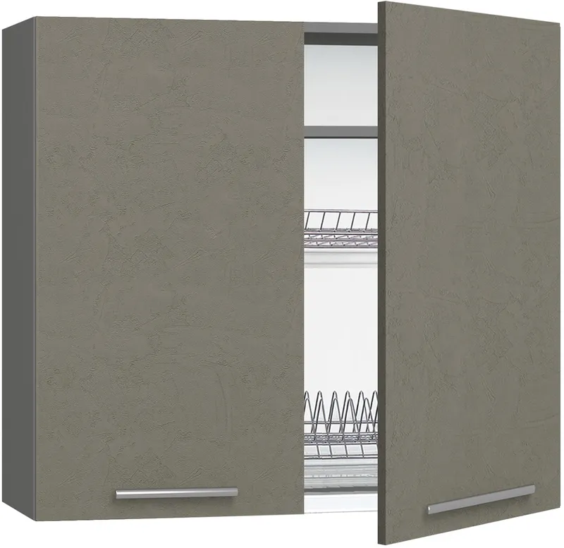Skapis BlanKit G80.D Graphite+Cement Gothic.M389