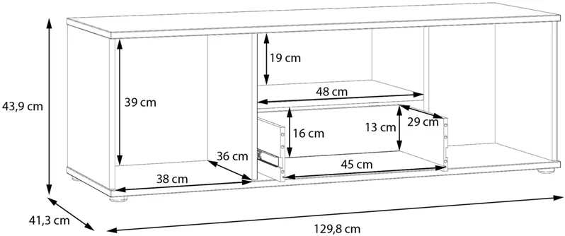 TV skapis / plaukts televizoram Ganymede GNMT131