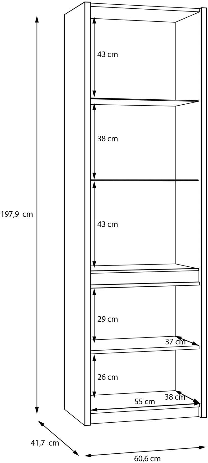 Витрина / полка со стеклом Oak Squere OSQV811B